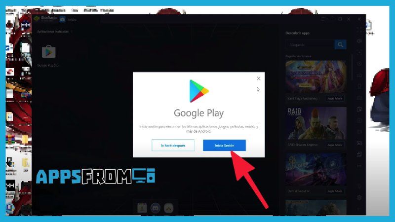 app android from pc bluestacks